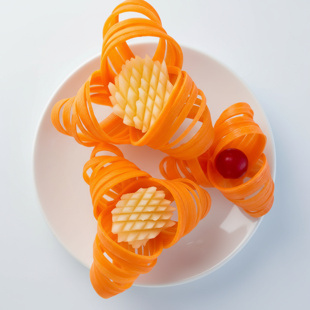 Floral Elegance - Delicate Flower Fruit Carving Patterns